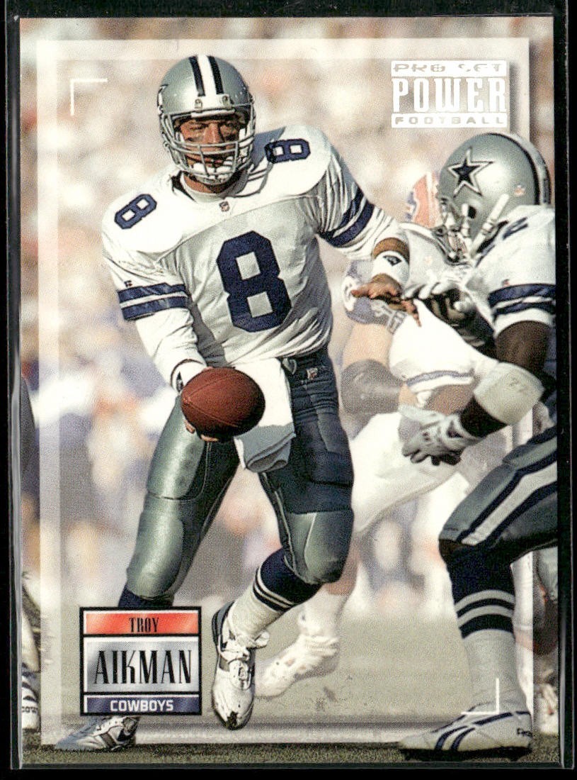 Troy Aikman Player Lot Bundle 10 Different Football Cards TA005 Cowboys back