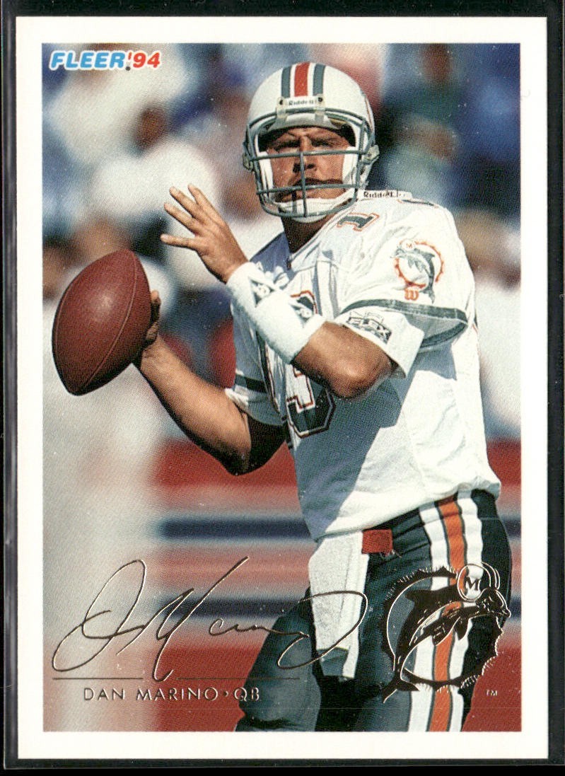 Dan Marino Player Lot Bundle 10 Football Cards DM009 Dolphins back
