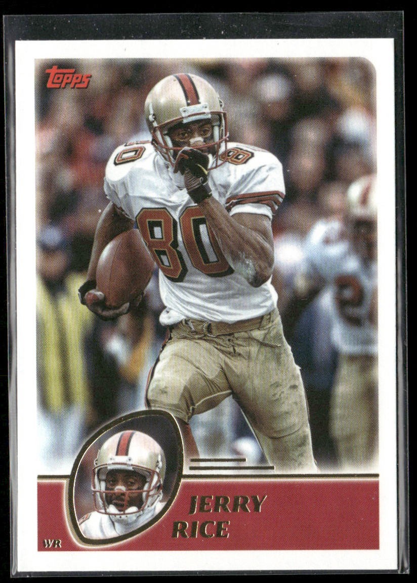 Jerry Rice Player Lot Bundle 10 Different Football Cards JR005 49ers back