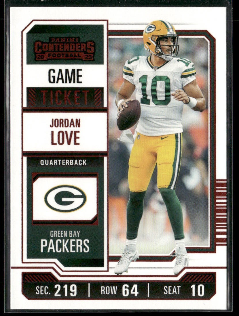 Jordan Love Player Lot Bundle 10 Different Football Cards JL001 Packers back