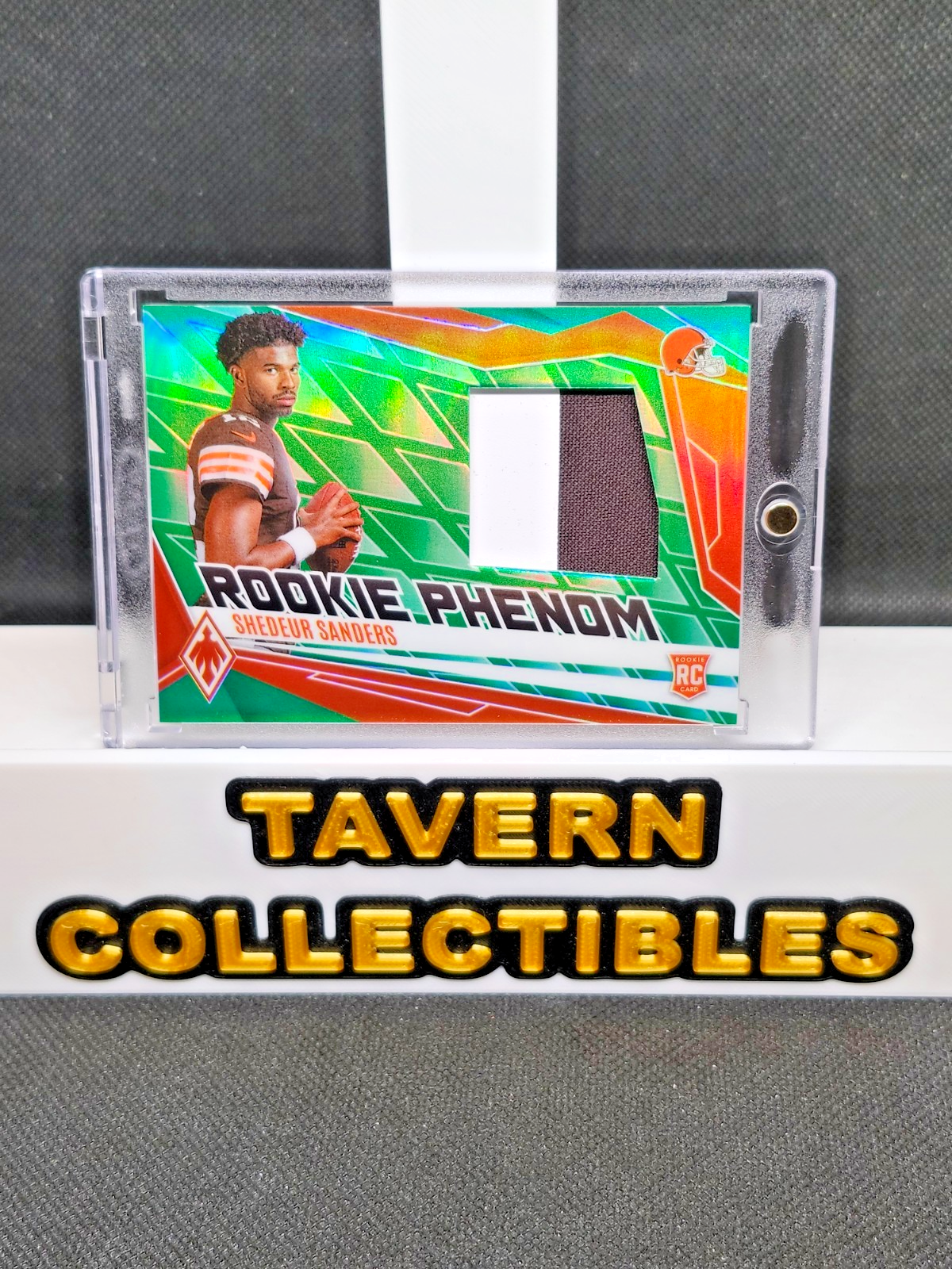 2025 Phoenix Shedeur Sanders Rookie Phenom Green Patch Jersey SN/99 #PJY-SSS front