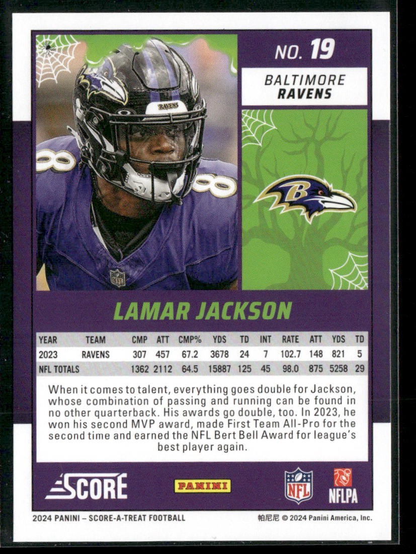 Lamar Jackson Player Lot Bundle 10 Different Football Cards LJ004 Ravens back