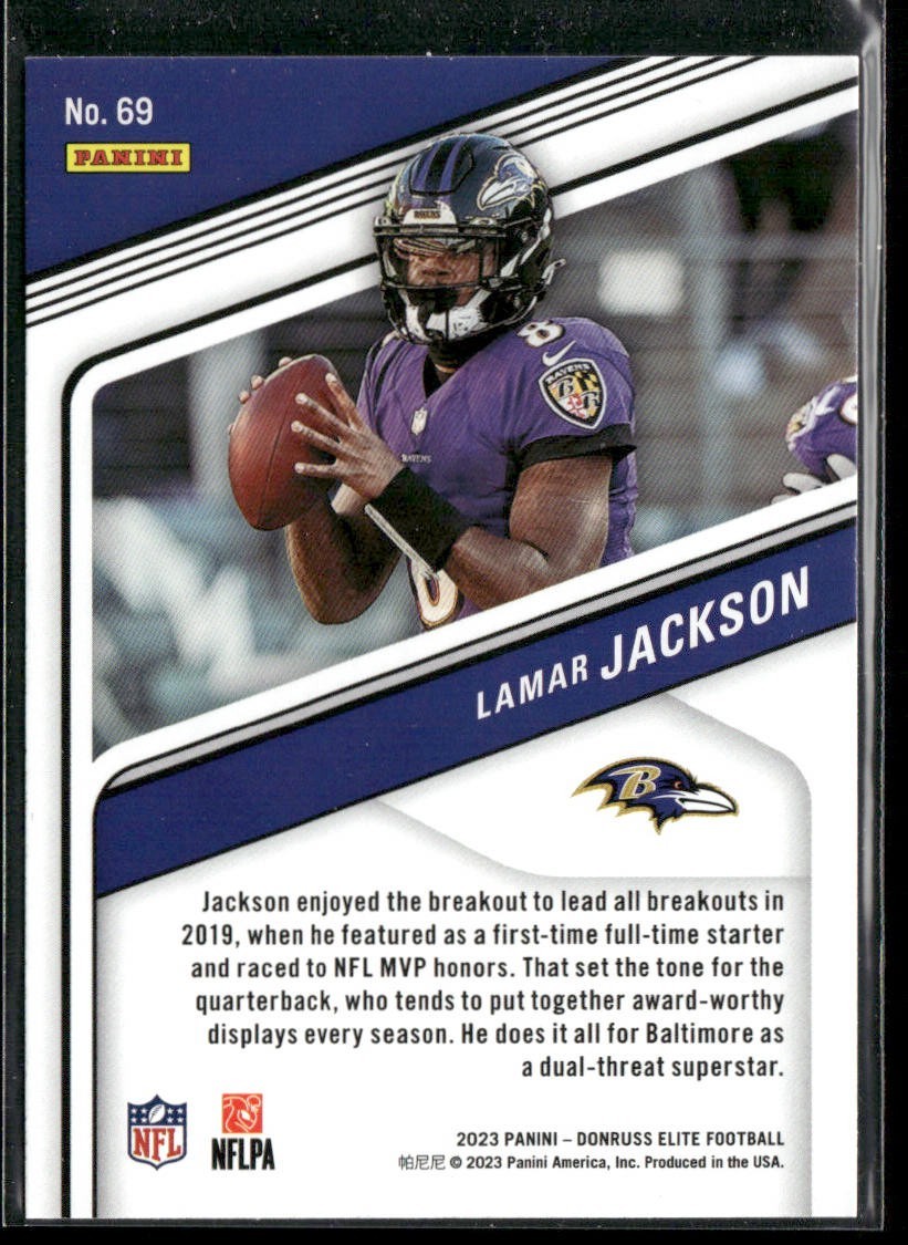 Lamar Jackson Player Lot Bundle 10 Different Football Cards LJ003 Ravens 1 RC back