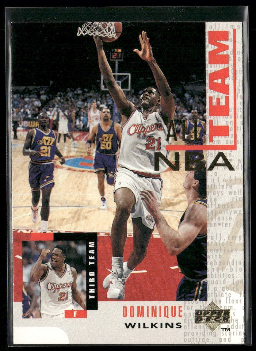Dominique Wilkins Player Lot Bundle 10 Basketball Cards DW002 Hawks back