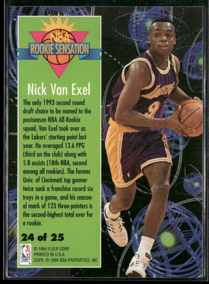 Nick Van Exel Player Lot Bundle 10 Basketball Cards NVE001 Lakers 3 RC's back