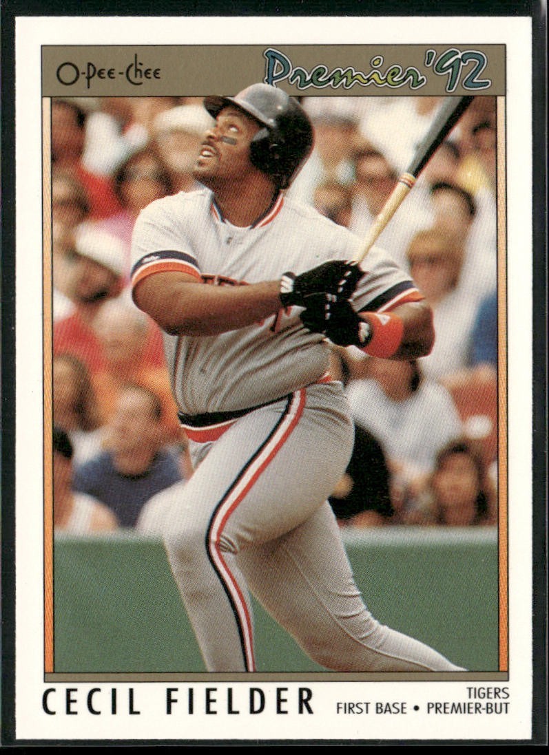 Cecil Fielder Player Lot Bundle 10 Different Baseball Cards CF002 Tigers back