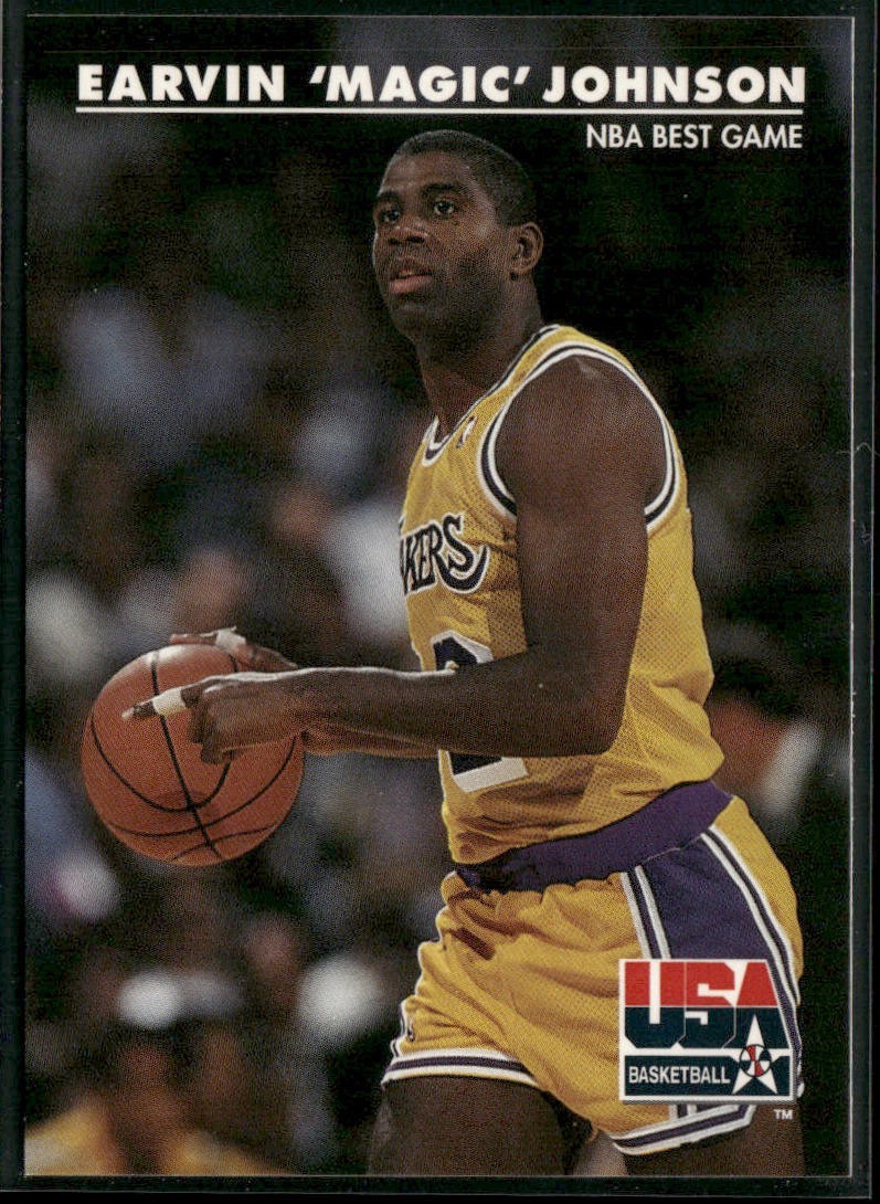 Magic Johnson Player Lot Bundle 10 Basketball Cards MJ002 Lakers back