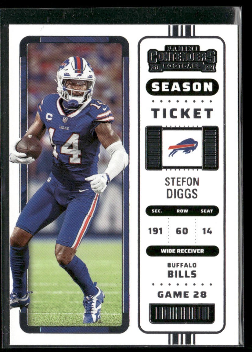 Stefon Diggs Player Lot Bundle 10 Different Football Cards SD003 Bills Vikings back