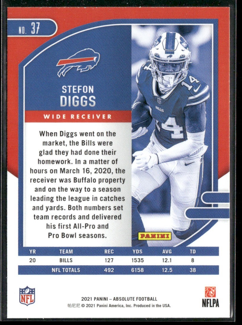 Stefon Diggs Player Lot Bundle 10 Different Football Cards SD003 Bills Vikings back