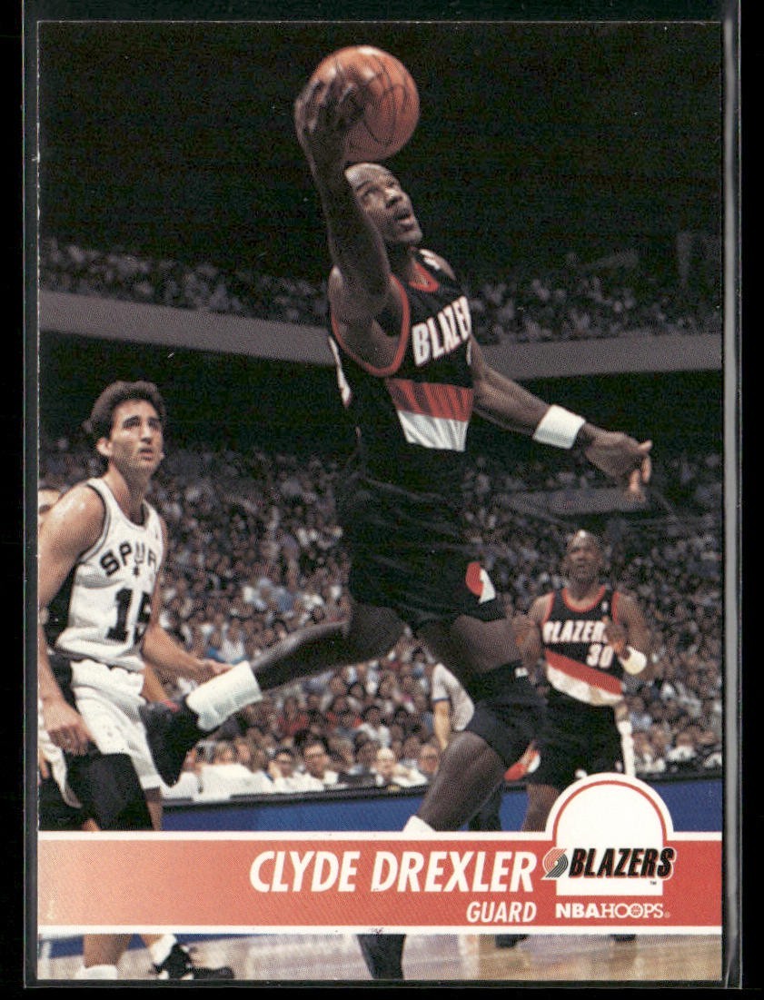 Clyde "The Glide" Drexler Player Lot Bundle 10 Basketball Cards CD001 Portland back