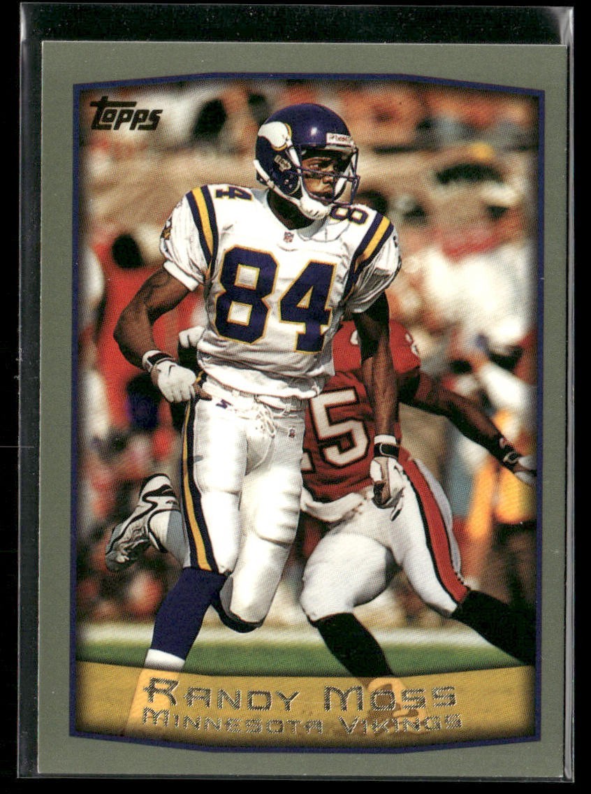 Randy Moss Player Lot Bundle 10 Different Football Cards RM001 Vikings Raiders back