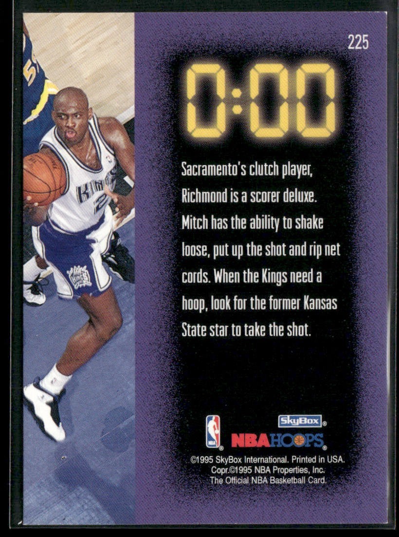 Mitch Richmond Player Lot Bundle 10 Basketball Cards MR003 Kings back