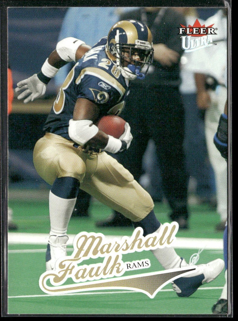 Marshall Faulk Player Lot Bundle 10 Different Football Cards MF002 2 RC back