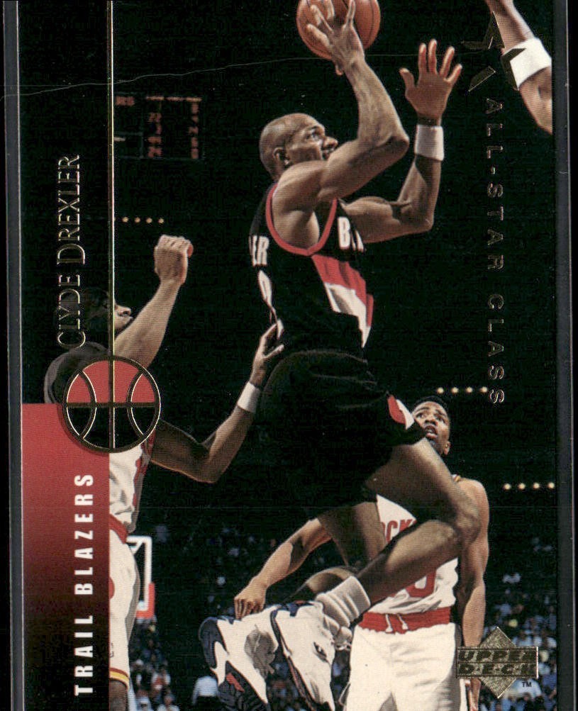 Clyde "The Glide" Drexler Player Lot Bundle 10 Basketball Cards CD002 Portland back