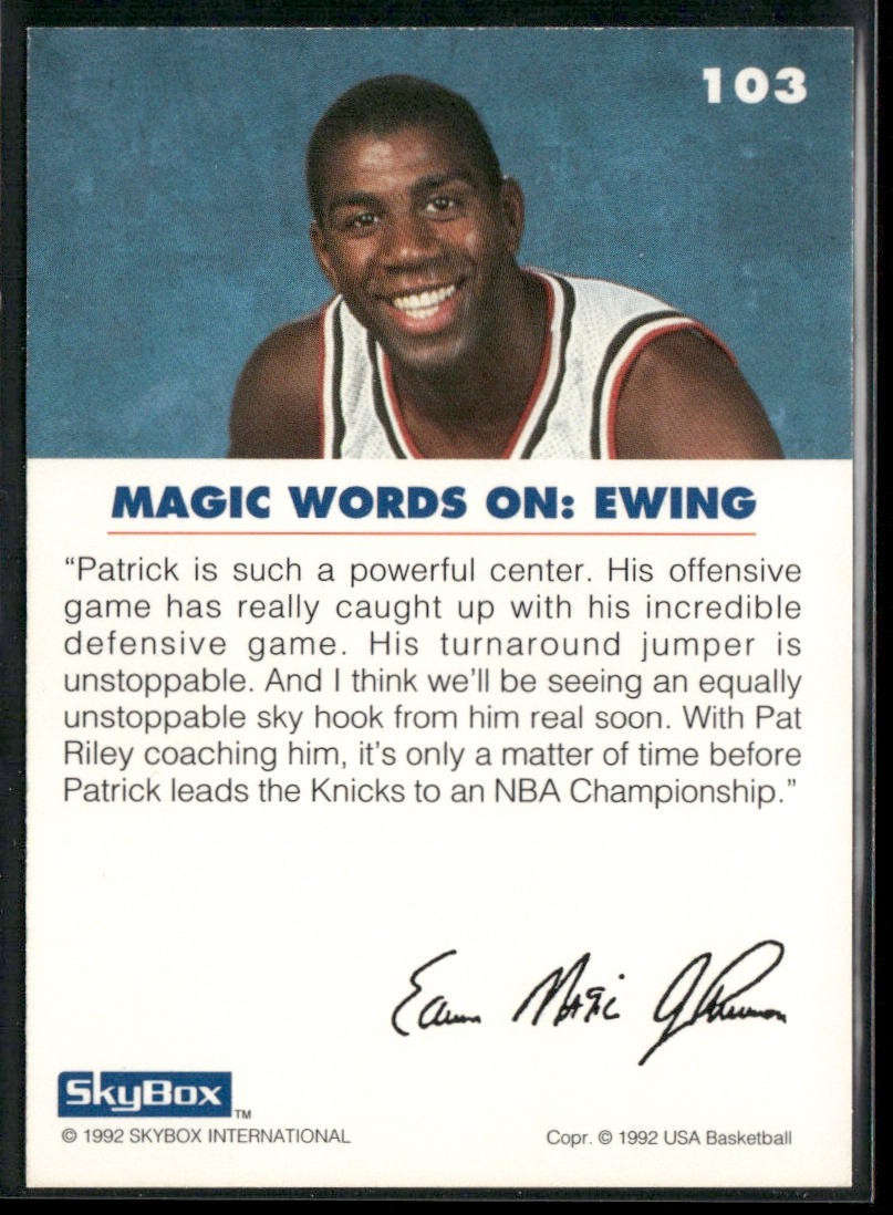 Patrick Ewing Player Lot Bundle 10 Basketball Cards PE004 New York Knicks back
