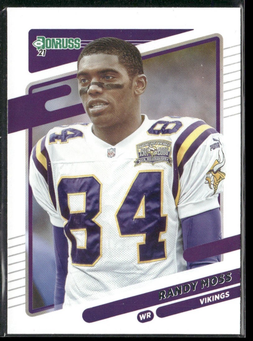 Randy Moss Player Lot Bundle 10 Different Football Cards RM003 Vikings Raiders back