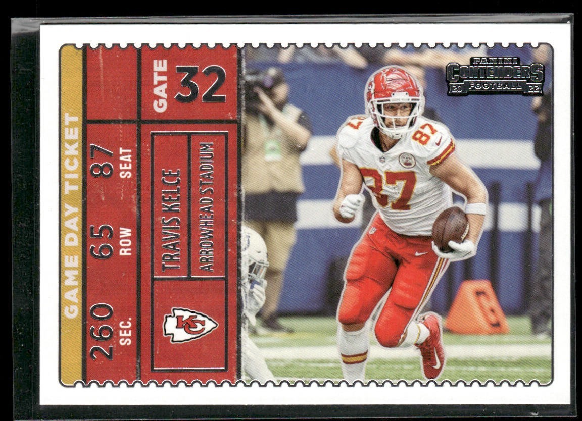Travis Kelce Player Lot Bundle 10 Different Football Cards TK002 Chiefs back