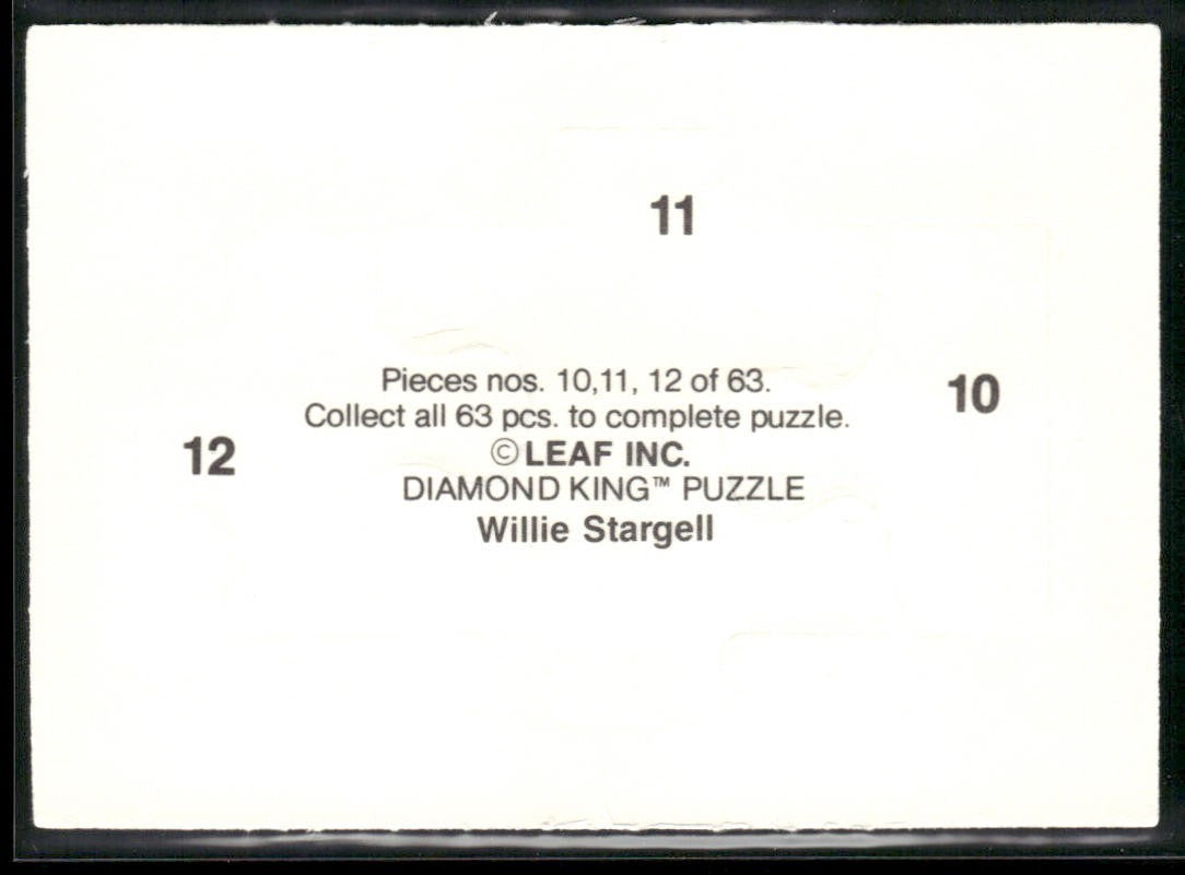 Puzzle Piece Lot Bundle 10 Different Baseball Cards P009 back