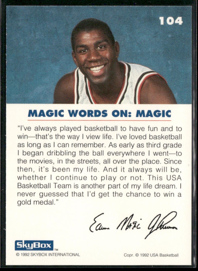 Magic Johnson Player Lot Bundle 10 Basketball Cards MJ003 Lakers back