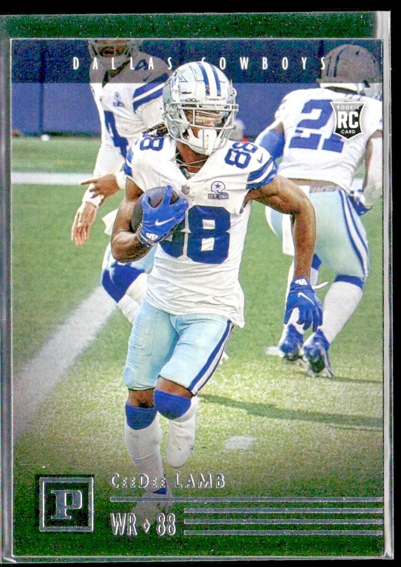 CeeDee Lamb Player Lot Bundle 10 Different Football Cards CDL002 Cowboys 2 RC back