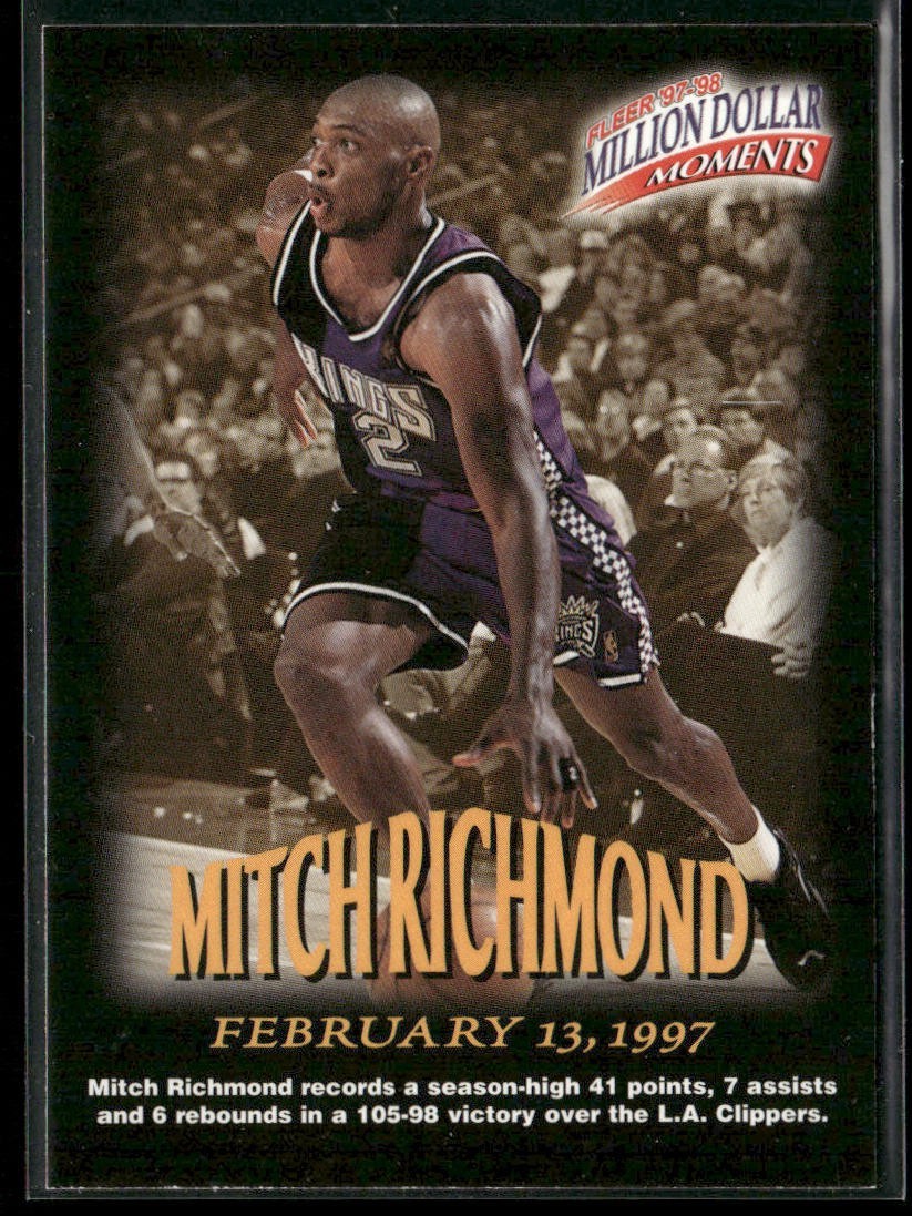 Mitch Richmond Player Lot Bundle 10 Basketball Cards MR003 Kings back