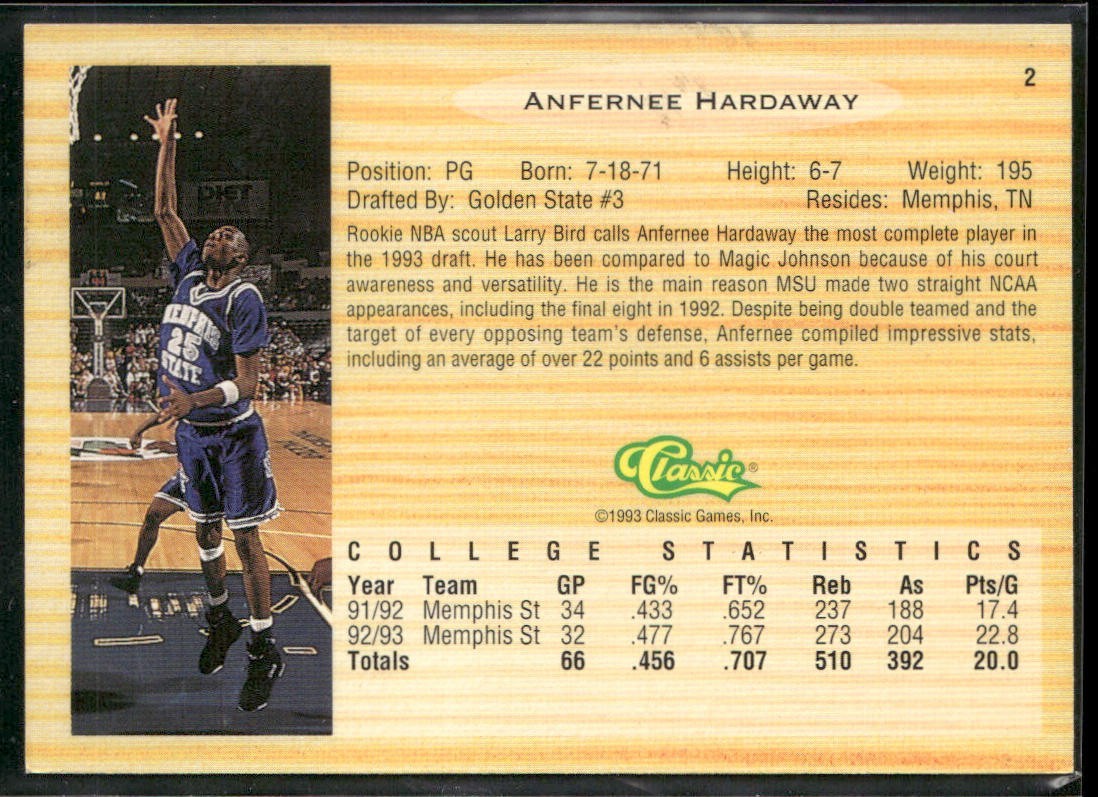 Anfernee "Penny" Hardaway Player Lot Bundle 10 Basketball Cards AH001 2 RC Magic back