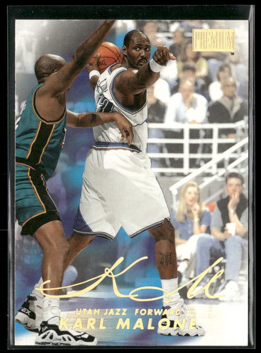 Karl Malone Player Lot Bundle 10 Basketball Cards KM001 Utah Jazz back
