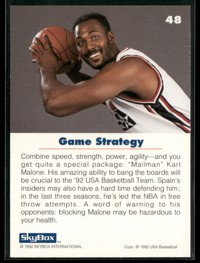 Karl Malone Player Lot Bundle 10 Basketball Cards KM004 Utah Jazz back