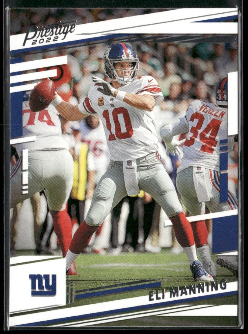Eli Manning Player Lot Bundle 10 Football Cards EM001 Giants back