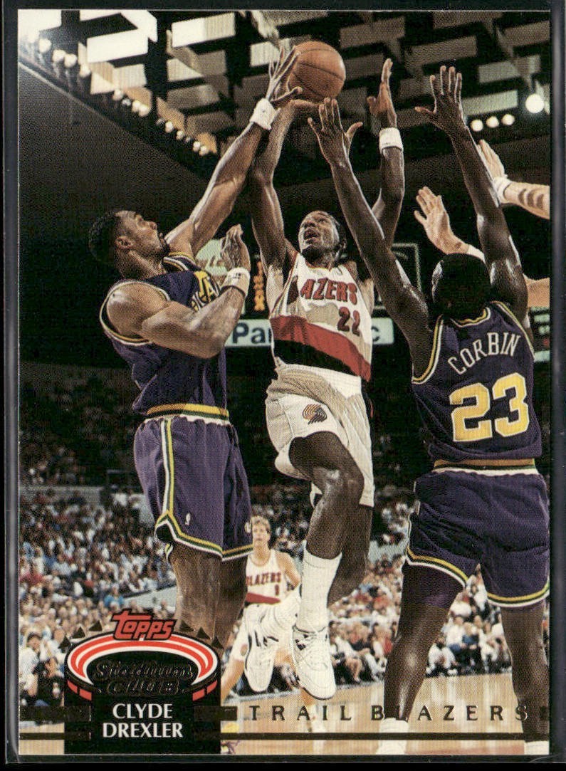 Clyde "The Glide" Drexler Player Lot Bundle 10 Basketball Cards CD003 Portland back