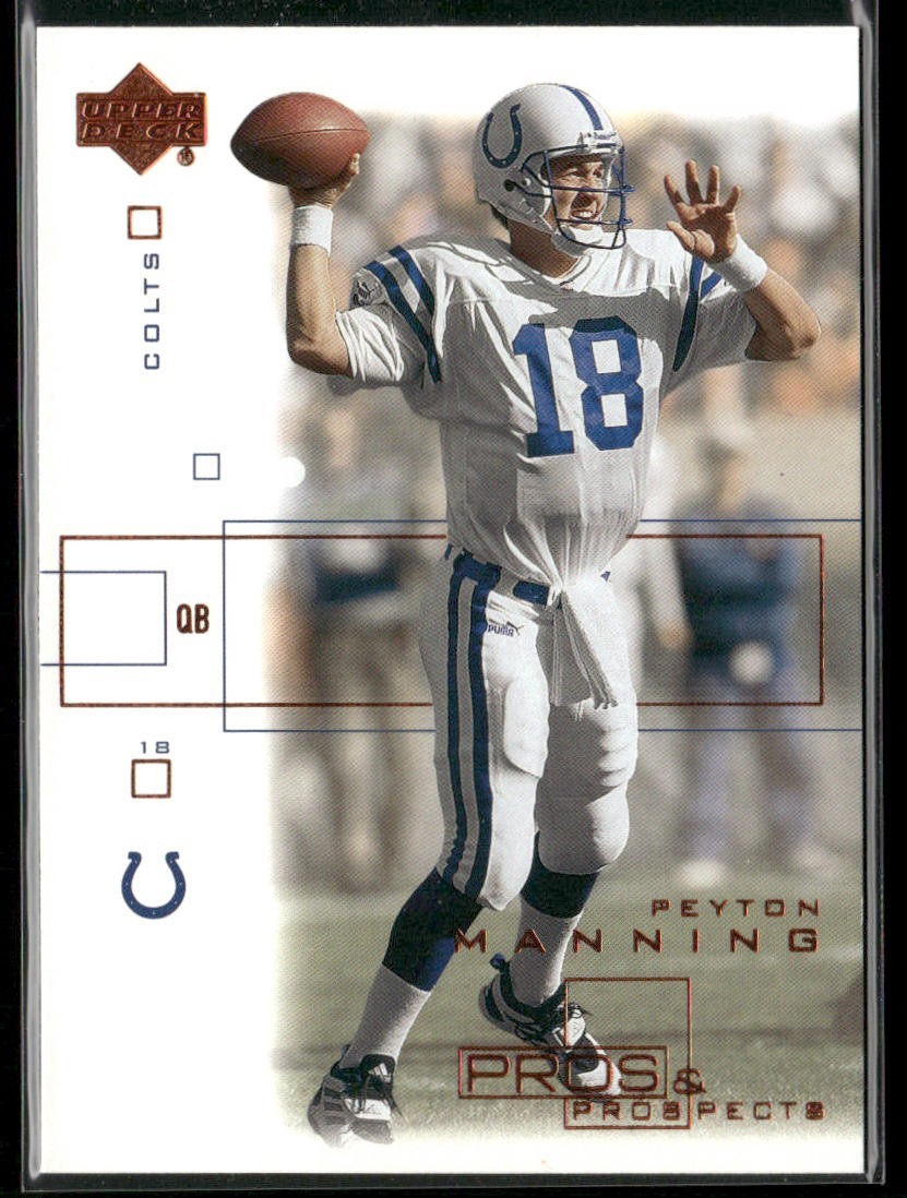 Peyton Manning Player Lot Bundle 10 Different Football Cards PM002 Colts back