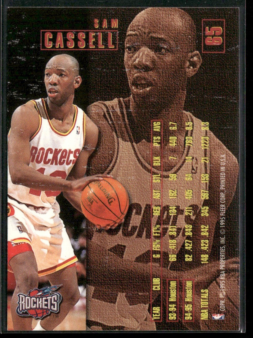 Sam Cassell Player Lot Bundle 10 Basketball Cards SC002 Rockets Nets 1 RC back