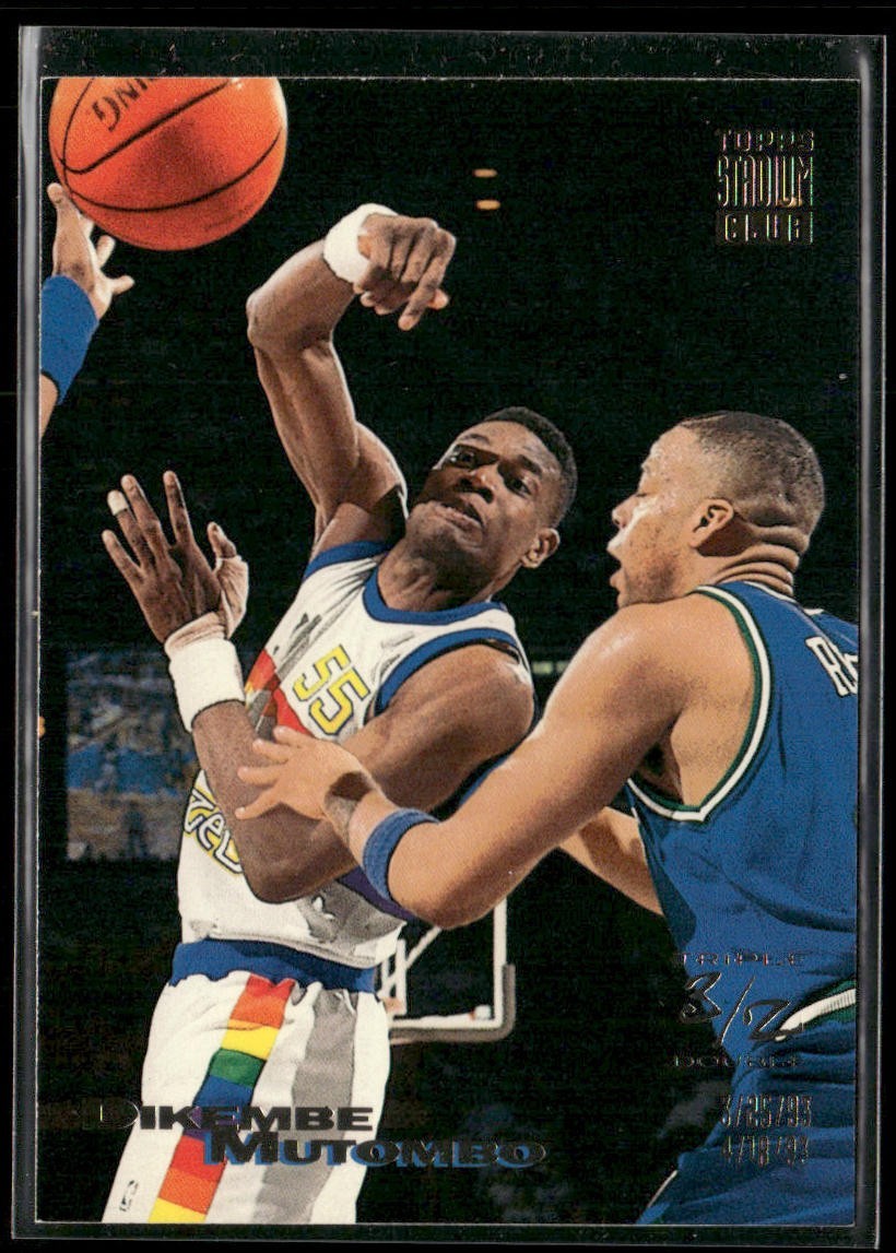 Dikembe Mutombo Player Lot Bundle 10 Basketball Cards DM005 Nuggets Hawks back