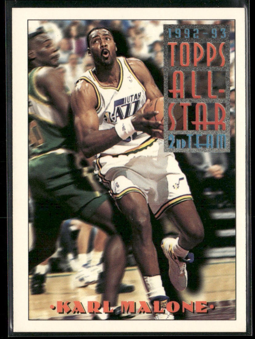 Karl Malone Player Lot Bundle 10 Basketball Cards KM004 Utah Jazz back