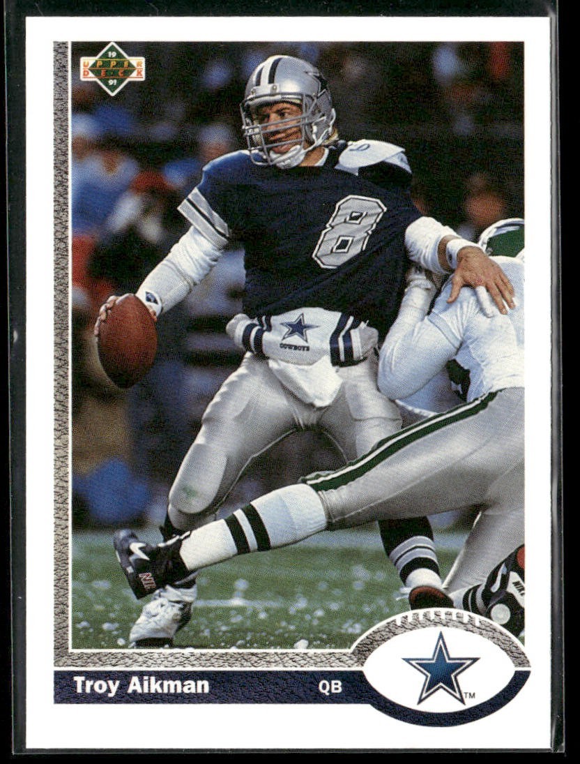 Troy Aikman Player Lot Bundle 10 Different Football Cards TA007 Cowboys back
