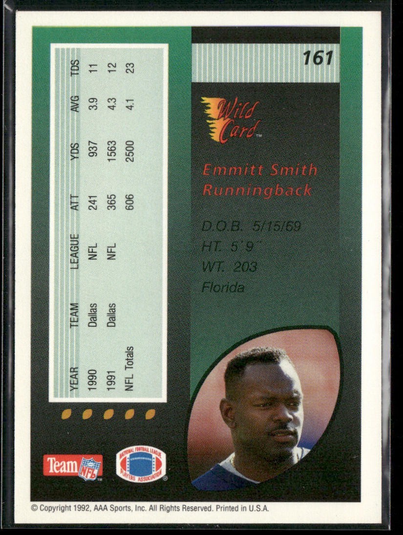 Emmitt Smith Player Lot Bundle 10 Different Football Cards ES006 Cowboys back