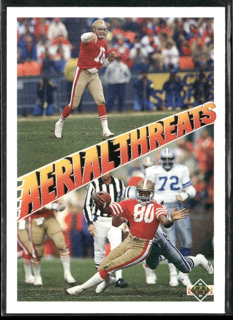 Jerry Rice Player Lot Bundle 10 Different Football Cards JR007 49ers back