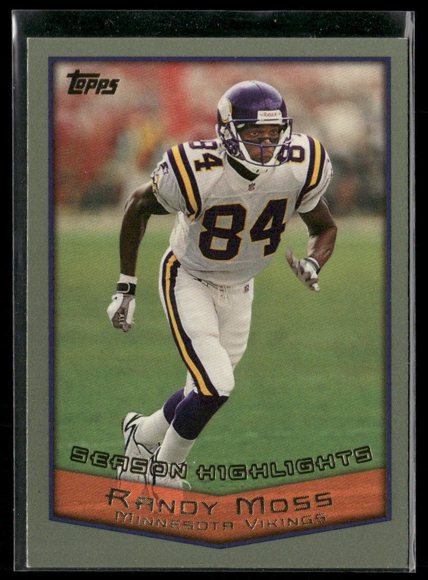 Randy Moss Player Lot Bundle 10 Different Football Cards RM003 Vikings Raiders back