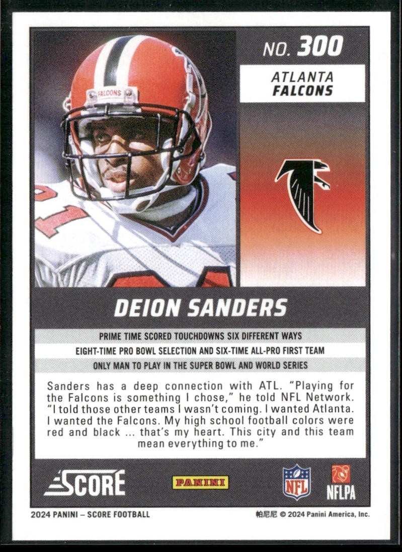 Deion Sanders Player Lot Bundle 10 Different Football Cards DS003 Falcons 49ers back