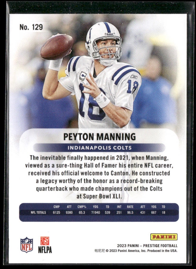 Peyton Manning Player Lot Bundle 10 Different Football Cards PM002 Colts back