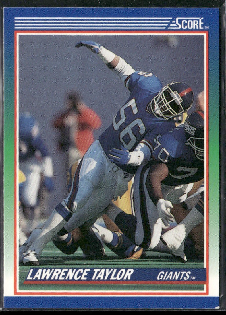 Lawrence Taylor Player Lot Bundle 10 Different Football Cards LT006 Giants back