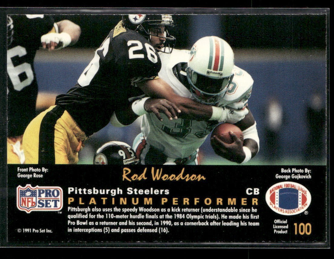 Rod Woodson Player Lot Bundle 10 Different Football Cards RW001 Steelers back