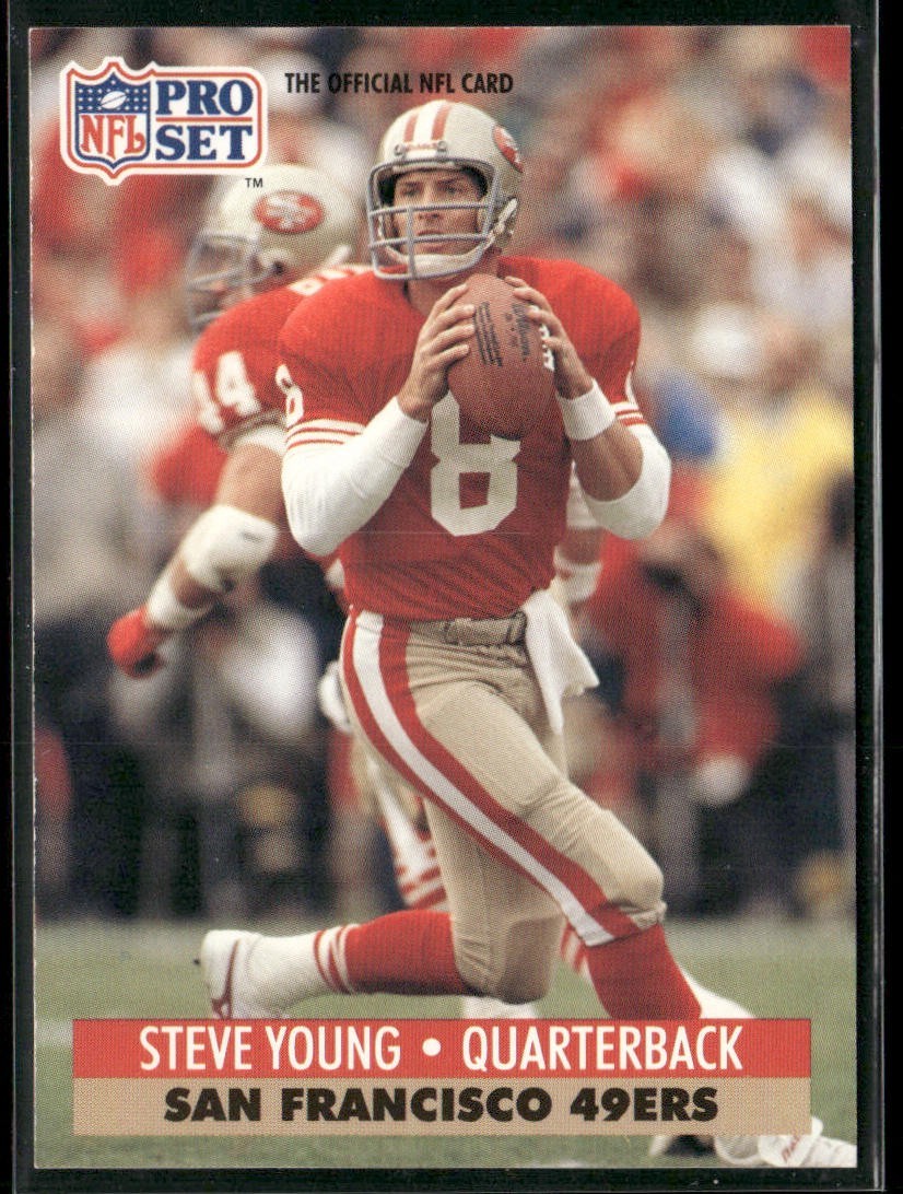 Steve Young Player Lot Bundle 10 Different Football Cards SY004 49ers back