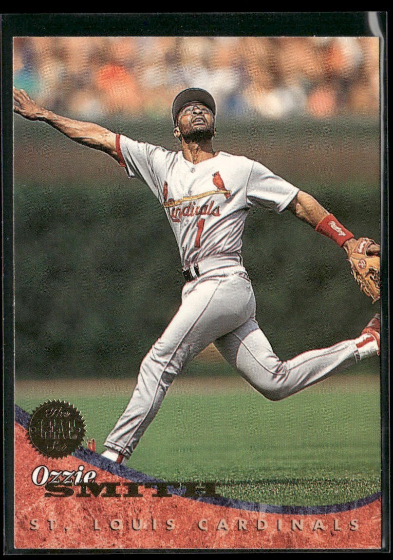 Ozzie Smith Player Lot Bundle 10 Different Baseball Cards OS001 Cardinals back