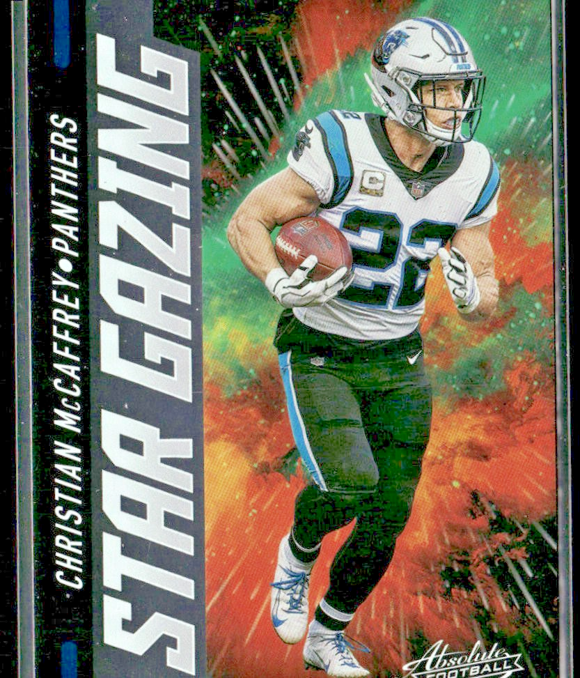 Christian McCaffrey Player Lot Bundle 10 Different Football Cards CM003 back