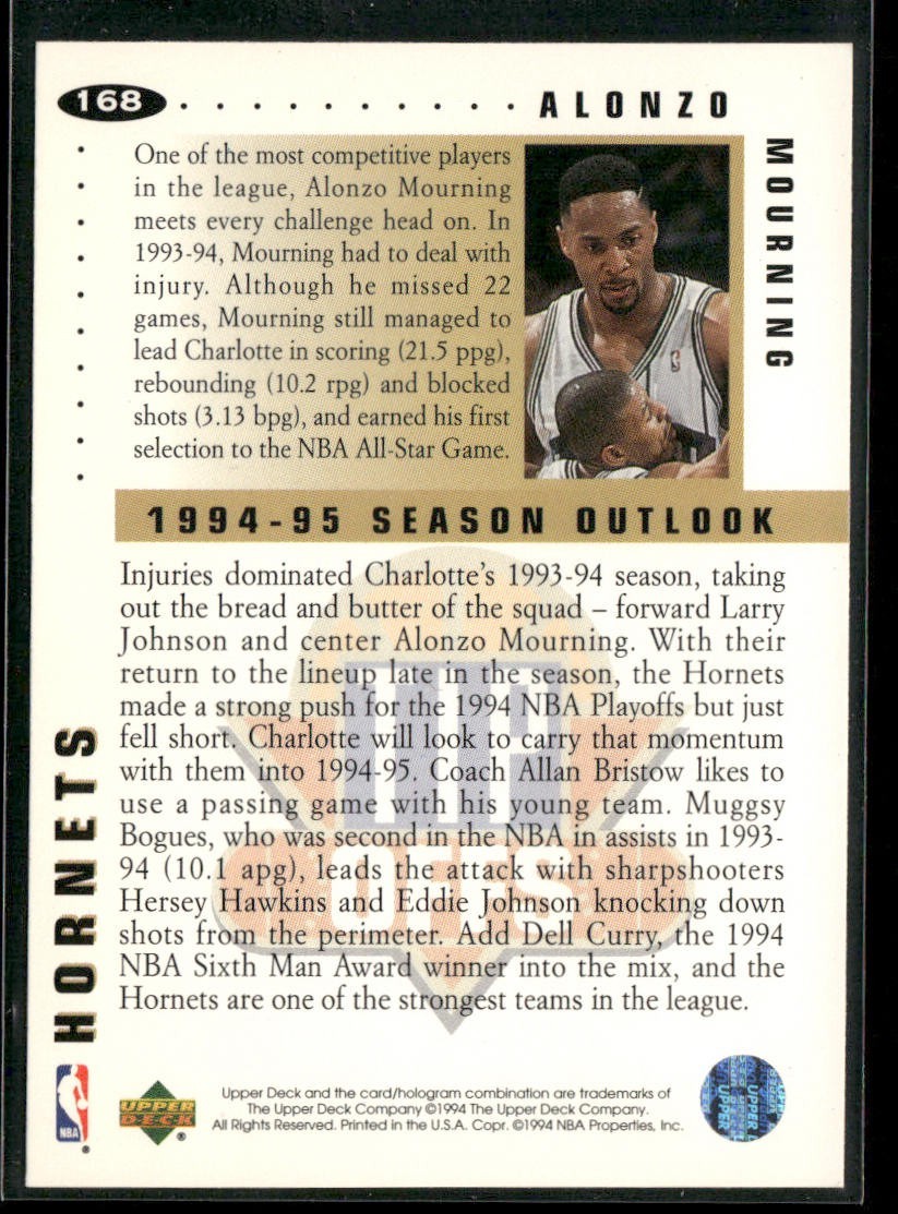 Alonzo Mourning Player Lot Bundle 10 Different Basketball Cards AM003 Heat back