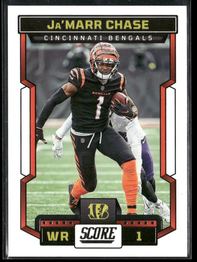 Ja'Marr Chase Player Lot Bundle 10 Different Football Cards JC001 Bengals 2 RC back