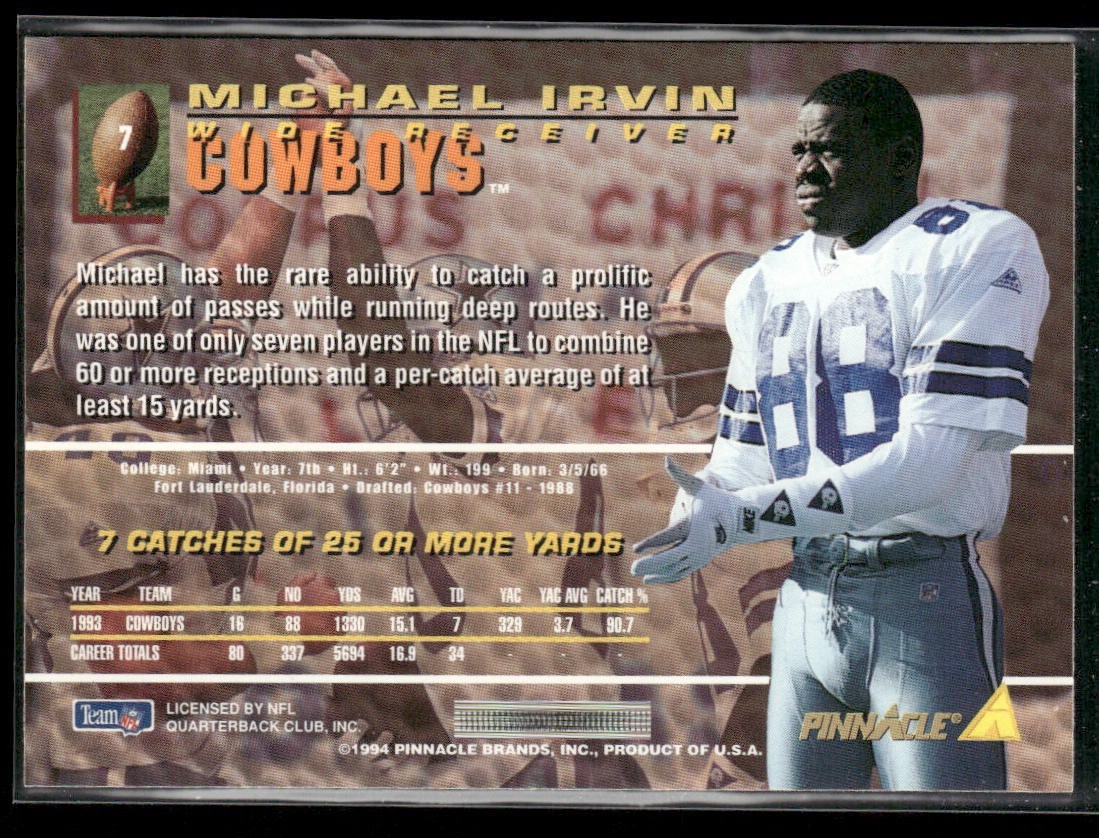 Michael Irvin Player Lot Bundle 10 Different Football Cards MI002 Cowboys back
