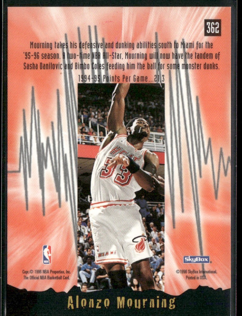 Alonzo Mourning Player Lot Bundle 10 Different Basketball Cards AM004 Heat back