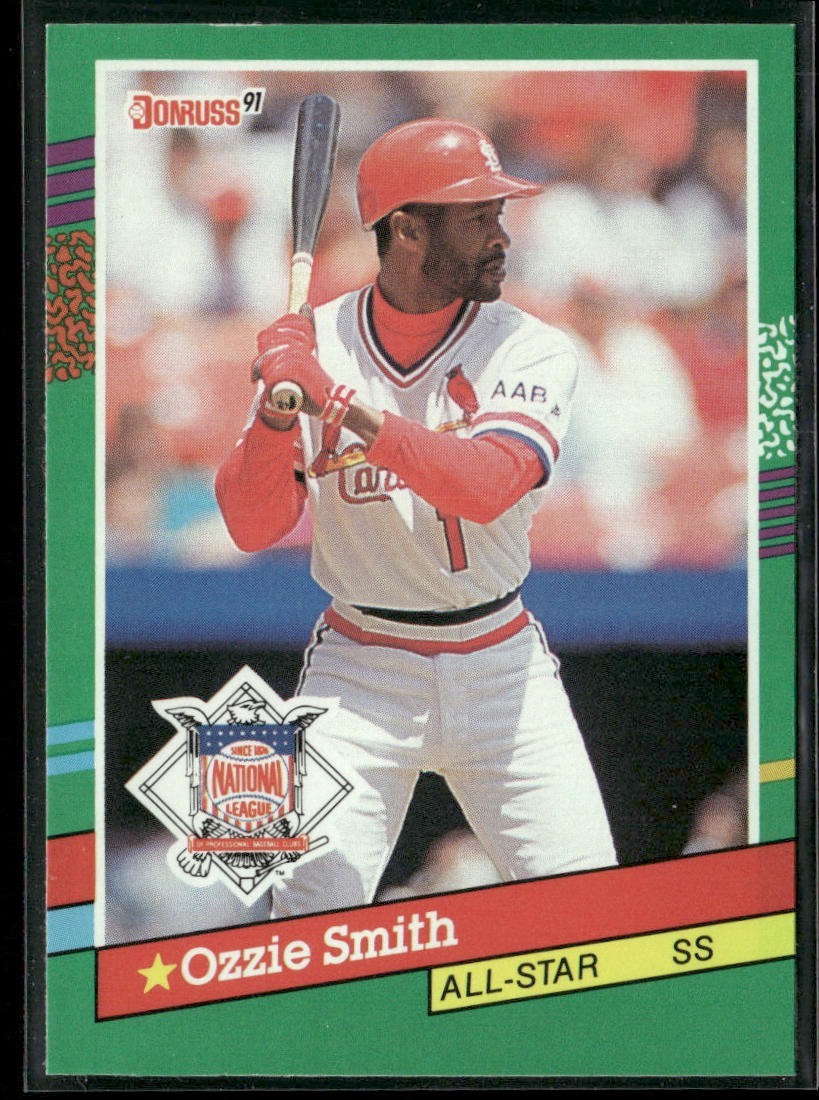 Ozzie Smith Player Lot Bundle 10 Different Baseball Cards OS001 Cardinals back